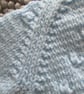 14" Baby Blue Knots Pattern V Neck Cardigan - Image 6