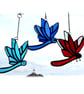 Dragonfly Suncatcher Stained Glass Turquoise Closed Wing - Image 7