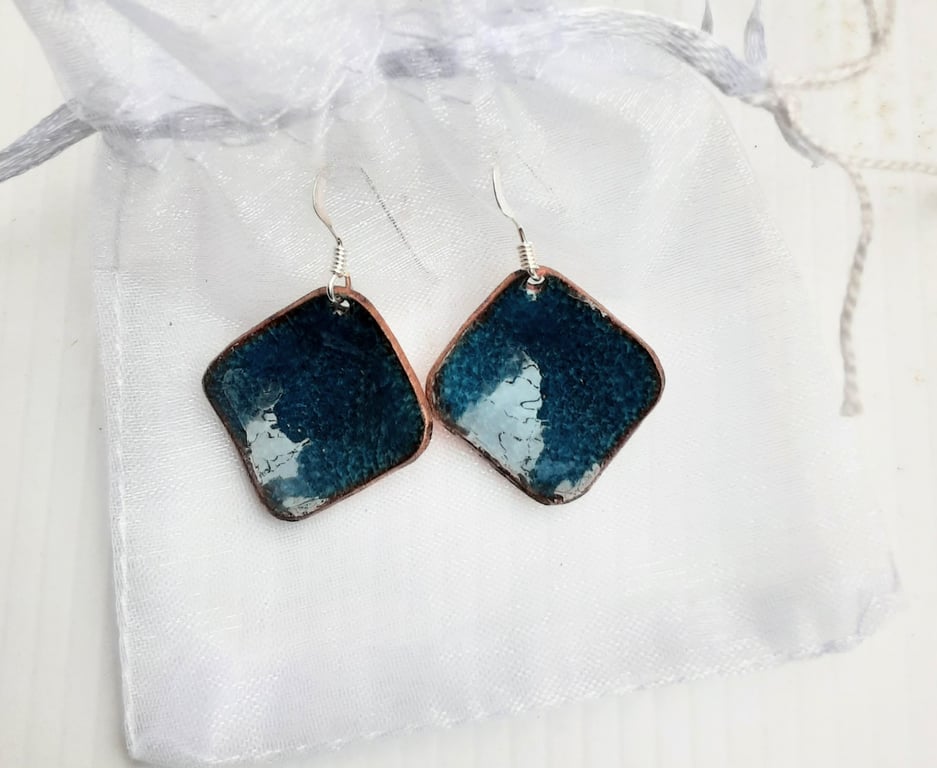 SMALL DOMED ENAMELLED EARRINGS - JADE