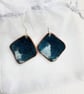 SMALL DOMED ENAMELLED EARRINGS - JADE