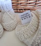 Designer Luxury Merino Wool Baby Hat & Booties Set 0-3 months size - Image 7