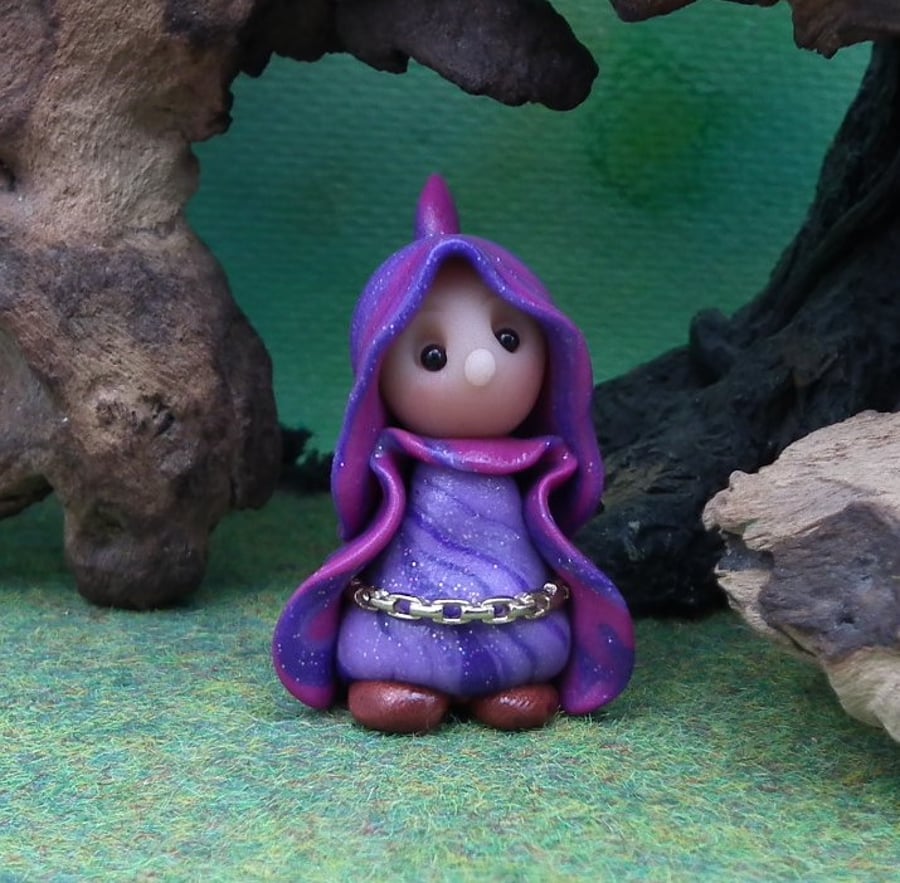 January Offer Tiny Garden Gnome 'Ethel' OOAK Sculpt by Ann Galvin