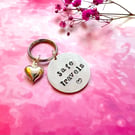 Hand Stamped Safe Travels Keyring, Bon Voyage Gift