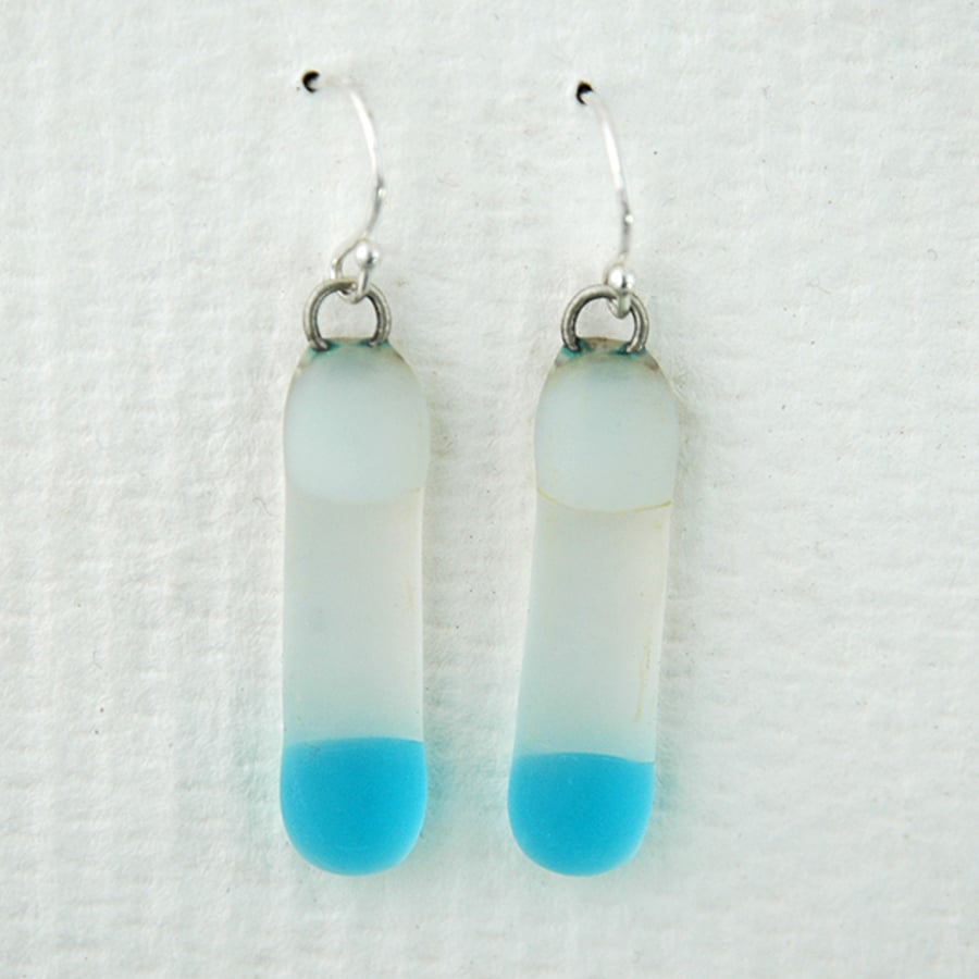 Fused Glass Matt Drop Earrings