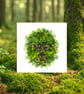 The Green Man, Oak King Greeting Card – Pagan Folklore & Nature Art