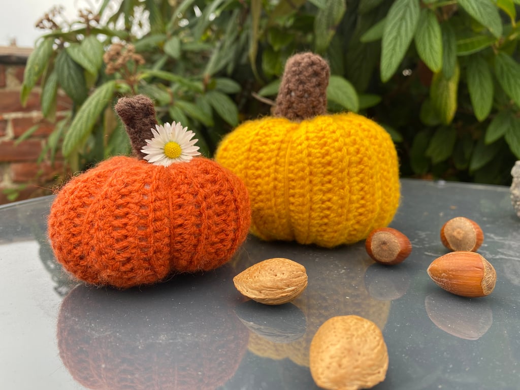Handmade Crochet Pumpkins – Autumn Home Decor (Set of 2)