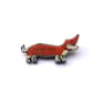 Sausage Dog Dachshund Resin Brooch Literary by EllyMental Jewellery - Image 1