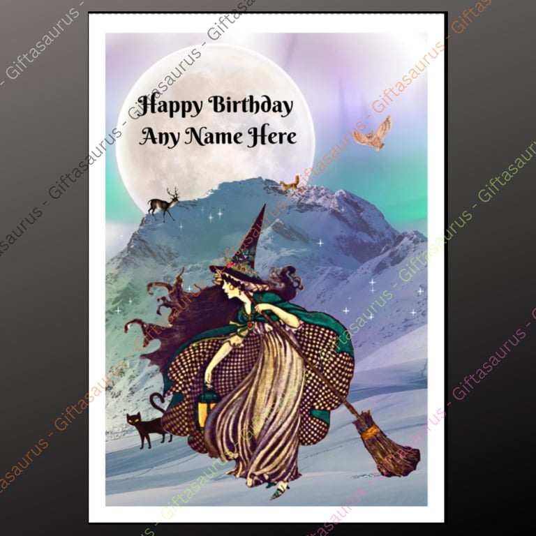Personalised Birthday Card Plantable Seeded Wiccan Pagan Witch Witchy Gothic