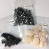 Mixed Beads. Hematite, Shell and Onyx