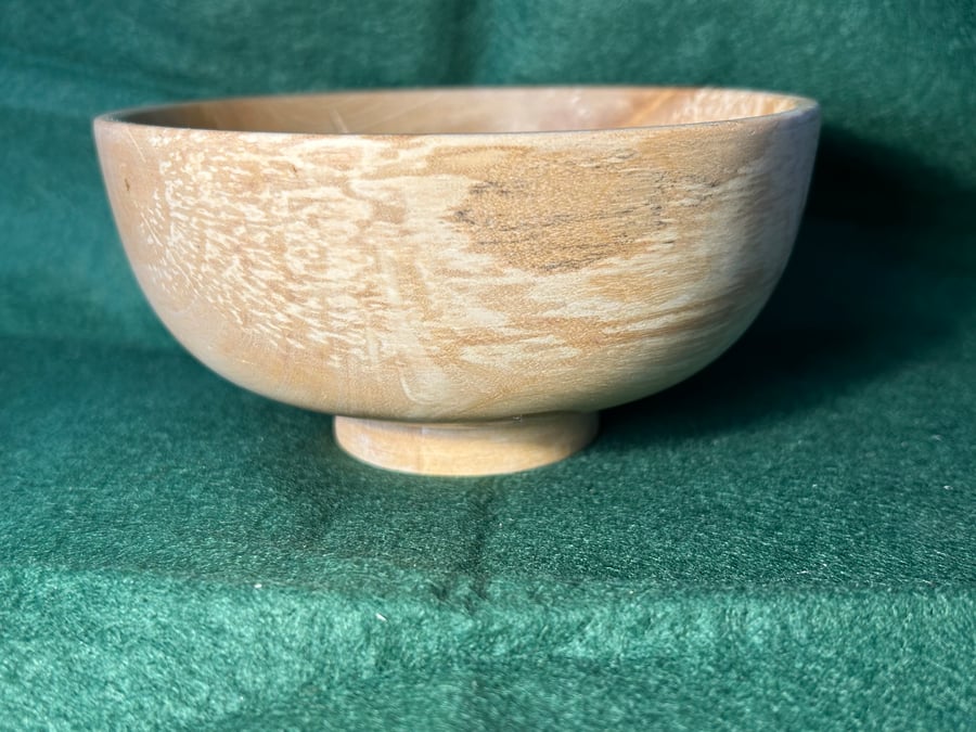Wood-turned Bowl, crafted from a piece of Beautiful Spalted Silver Birch.