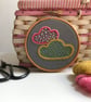Two Clouds Hand Embroidered Mini Hoop Art - Image 6
