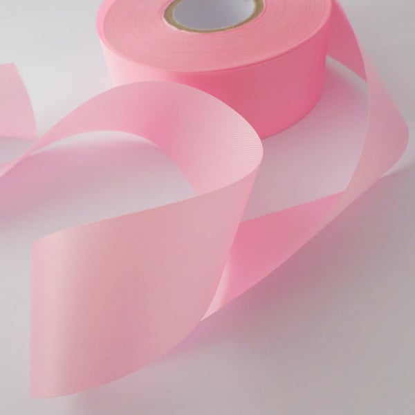 3 metres satin ribbon, 25mm, 38mm. Pink, white 