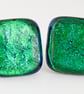 Dark Teal Glass Cufflinks - 4059 - Image 7