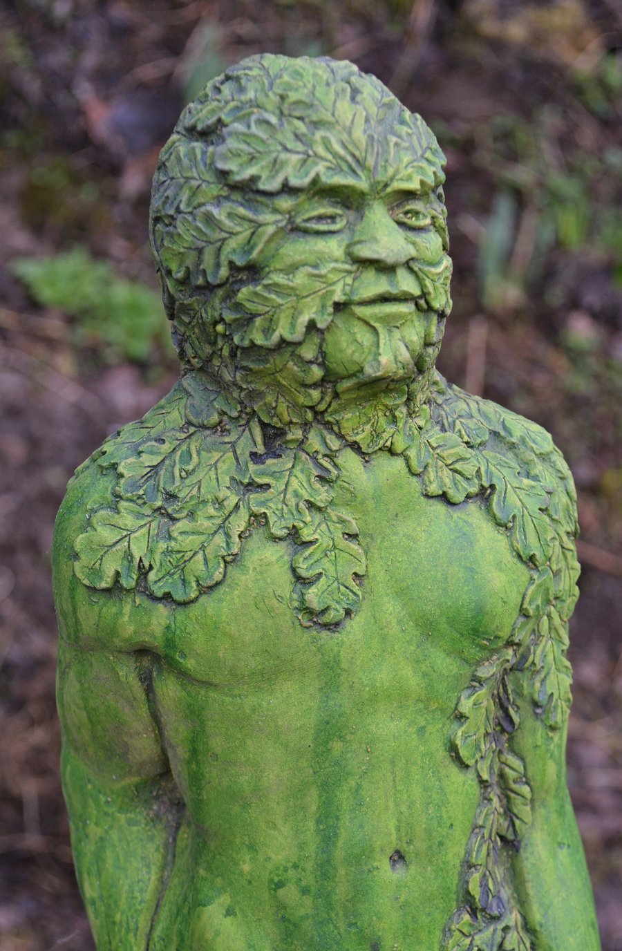 Jack in the Green - Green Man Statue plus Free Pocket Green Man
