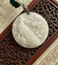 Handcrafted Natural Burma Jade Jadeite Pendant Statement necklace