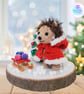 Sale ! Christabel the Christmas hedgehog sculpture. Crochet ornament, decoration - Image 3