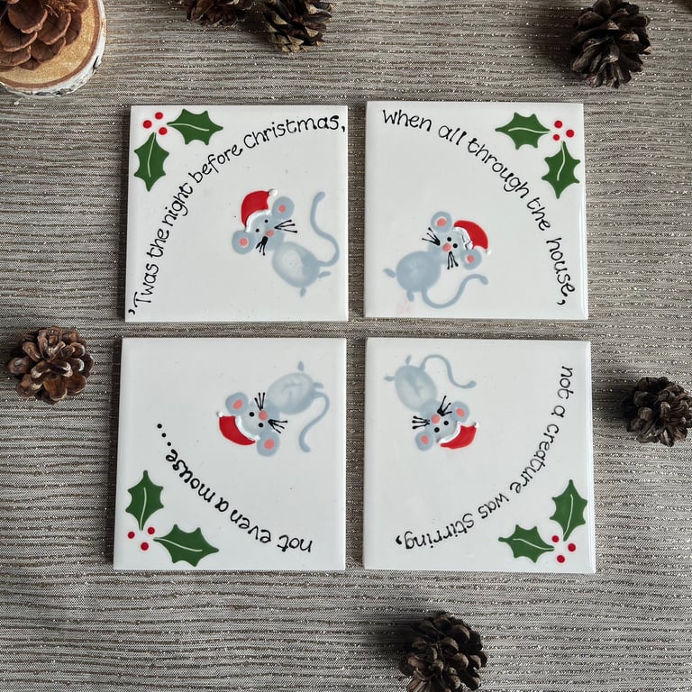Twas the night before Christmas Coaster Set