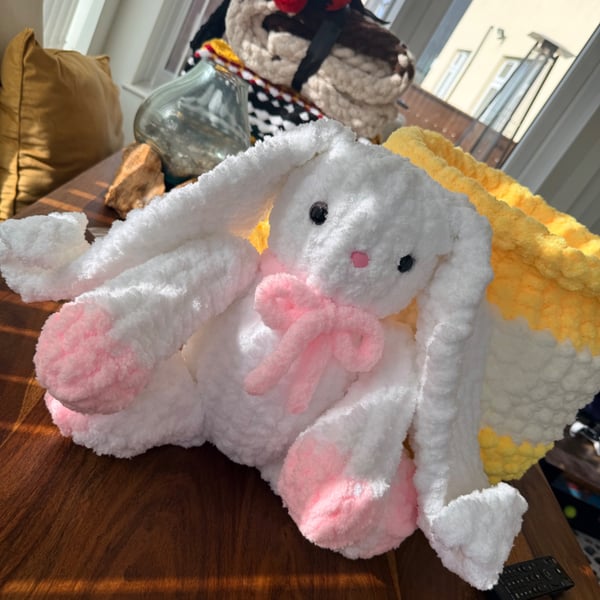 Handmade Knitted Floppy Eared Bunny
