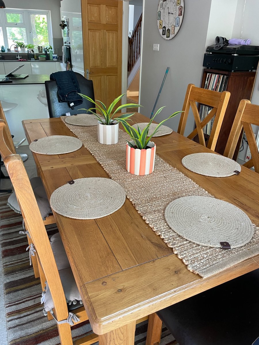 Set of 6 Round Jute Placemats