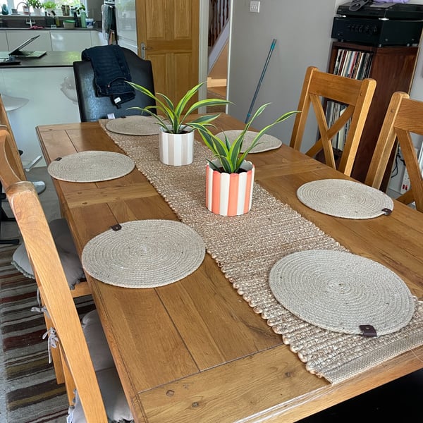 Set of 6 Round Jute Placemats