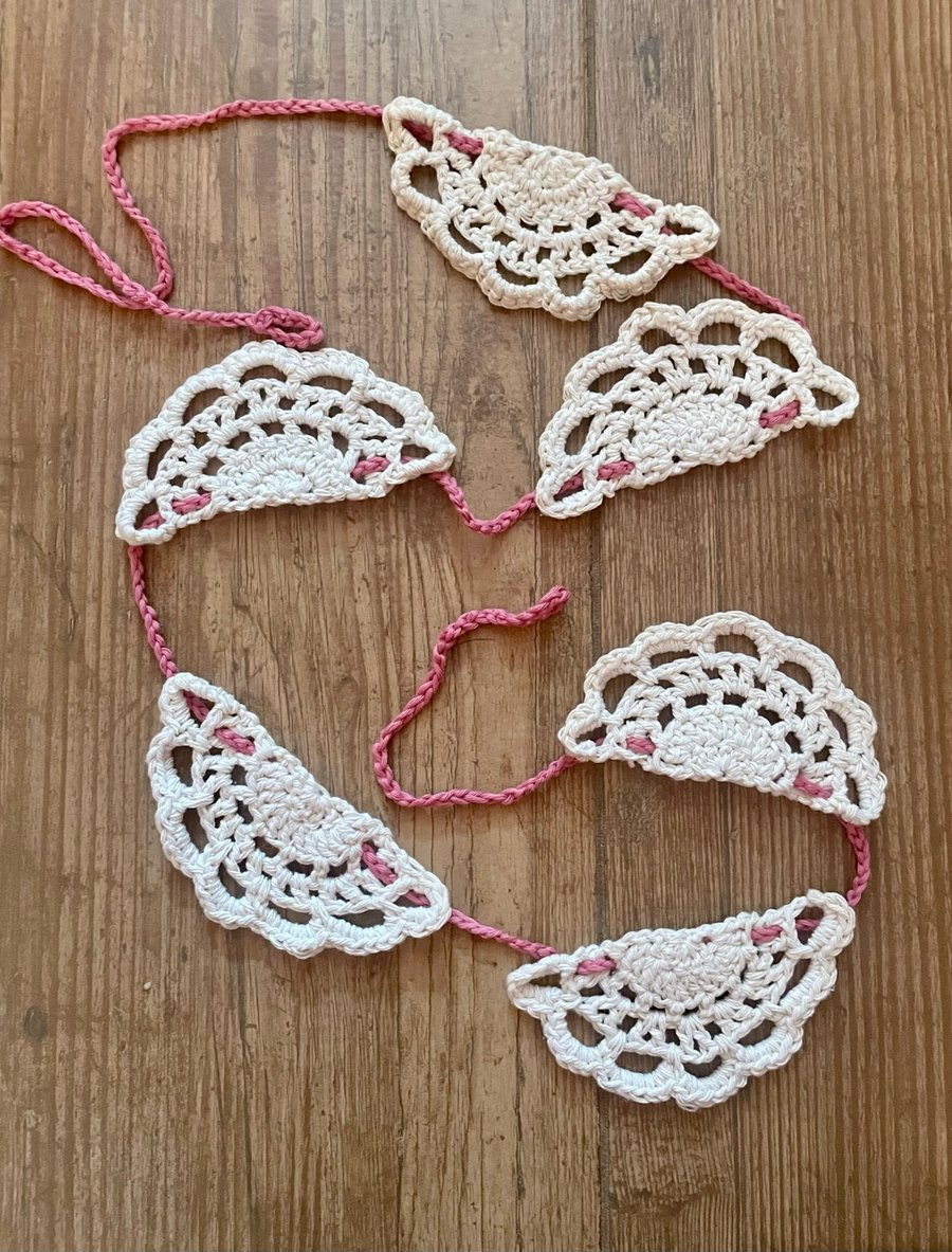 Boho Doily Bunting, Bunting, Spring, Spring Bunting, Doilies