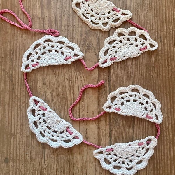 Boho Doily Bunting, Bunting, Spring, Spring Bunting, Doilies