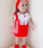 KNITTING PATTERN PDF Red Ribbed Skirt for Doll - Image 4