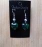 Beautiful green heart earrings - Image 2