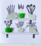 Cornwall sea glass plant pot greeting card
