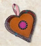 Hand stitched Lavender heart (FH 2) - Image 1