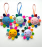 Happy Rainbow Felt Flower Lavender Bags - Image 1