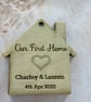 Personalised wooden house keyring- A thoughtful new home gift