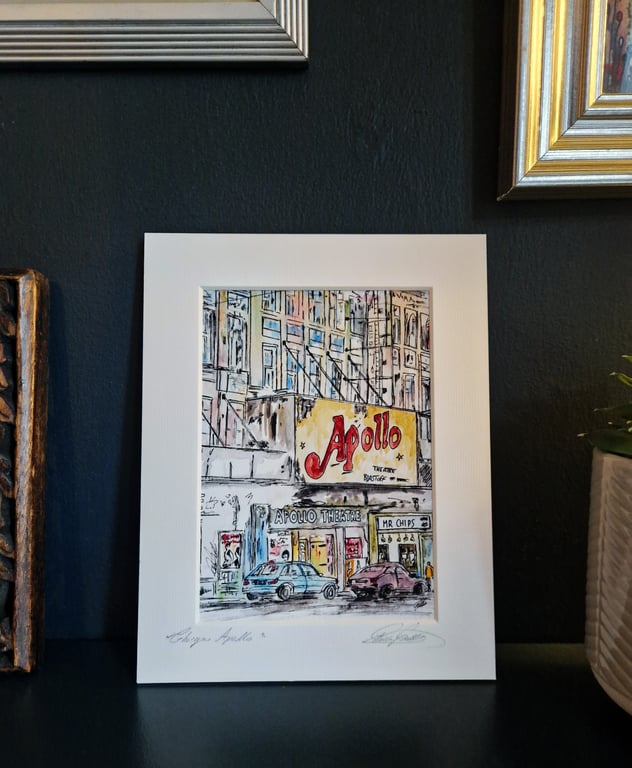 Glasgow Apollo Theatre, Archival Print of Original Artwork in 9 x 7inch matt