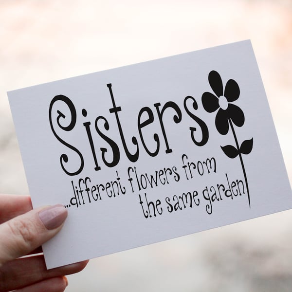 Sister Birthday Card, Card for Special Sister, Birthday Card, Sister Card
