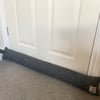Charcoal Grey Harris Tweed Draught Excluder