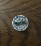 Liberty Print Dorset Singleton Button Brooch, ‘Ibstonian’, Blue - Image 3