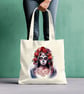 Mexican Undead Bride Bag Tote Cotton Shopping Bag.
