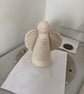 Porcelain Angel sculpture with red heart - Image 6