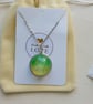 Handmade Nature Swirl Pendant Stainless Steel chain and bezel - Image 1