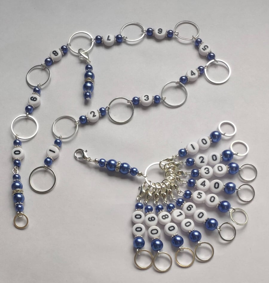 Multi use chain row counter for knitting