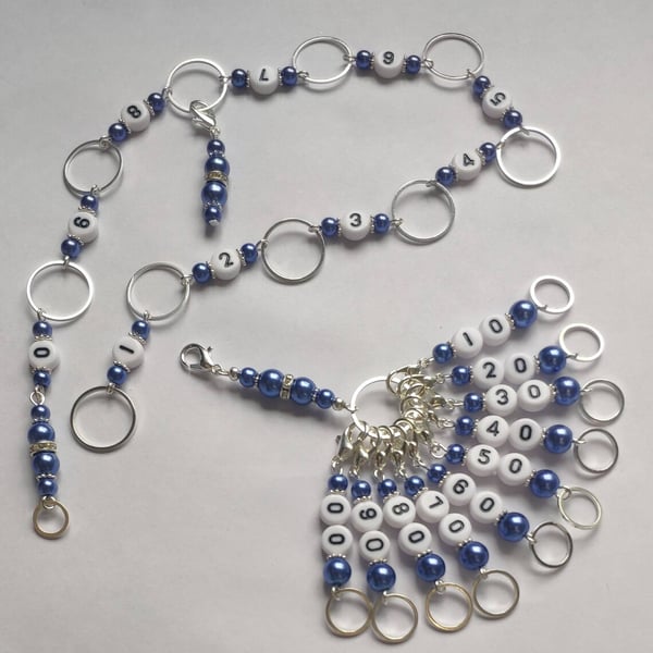 Multi use chain row counter for knitting