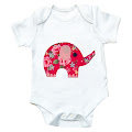 Elephant Baby Babygrow, Baby Girl Clothing, Gift for Baby, Elephant Baby Shirt, 