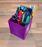 Large desk tidy - purple and white with magenta edging - Image 4
