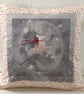 Prancing Reindeer Christmas Cushion Cover - Image 1