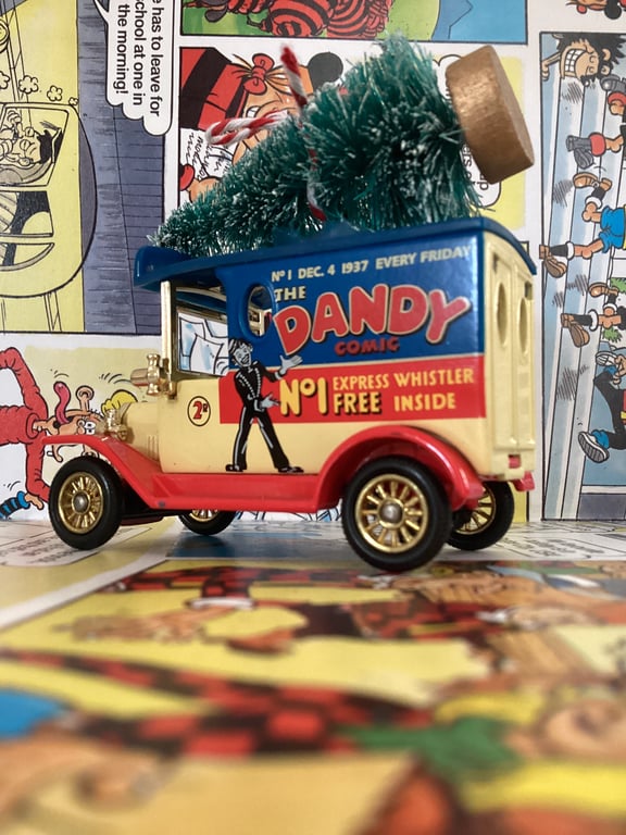 Vintage DANDY blue. CHRISTMAS decoration, collectable die cast vehicles 