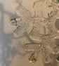 Large fused glass handmade snowflake - Image 4