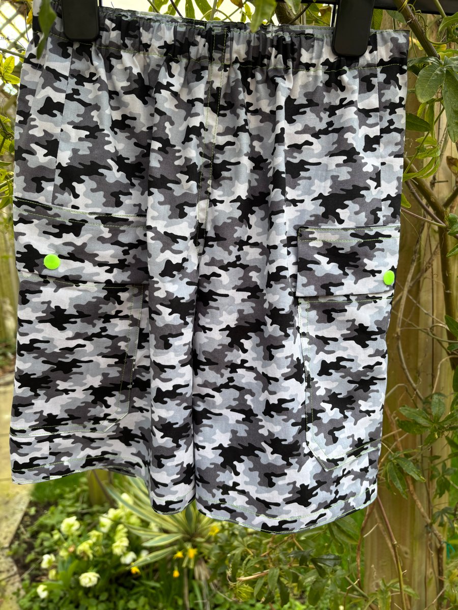 Mini Camouflage Cargo Shorts