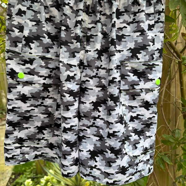 Mini Camouflage Cargo Shorts