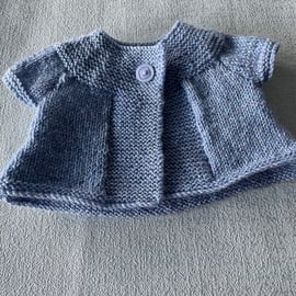 Glittery blue short sleeved cardigan