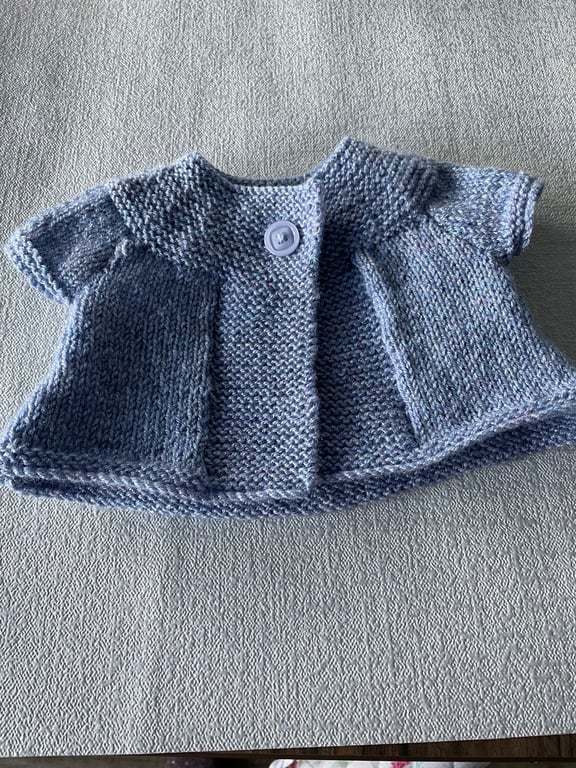 Glittery blue short sleeved cardigan